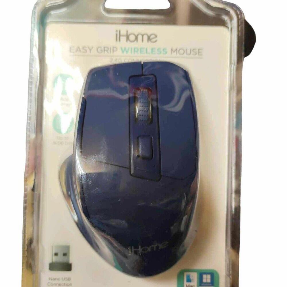 iHome Easy Grip Wireless Mouse w/Nano USB, asst colors
